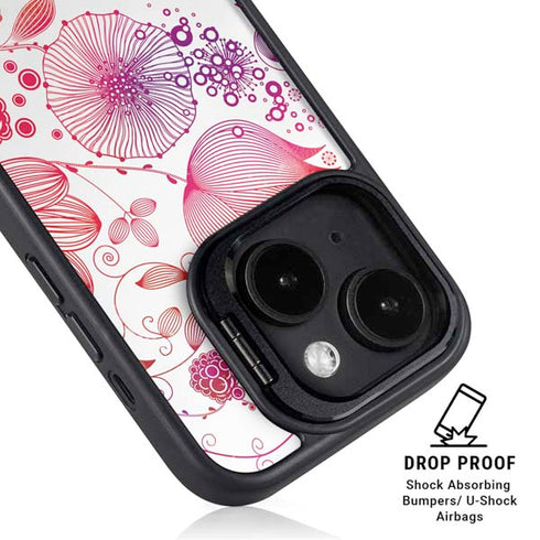 Elegant Flowers iPhone 15 Kickstand Case
